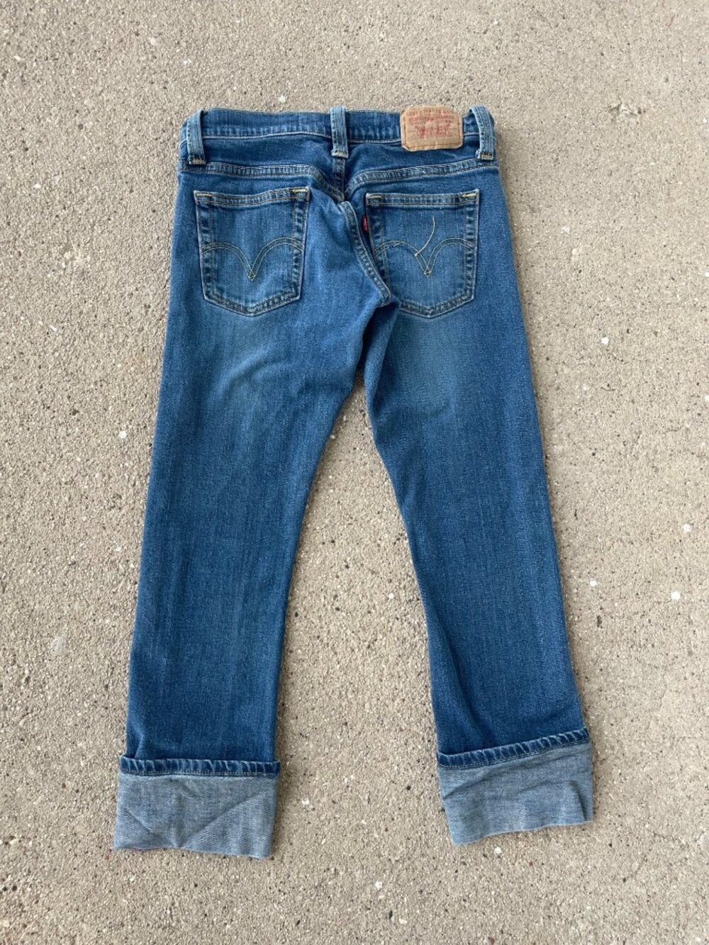 Vintage Levi's 509 Low Slouch Cuff Capri Cropped Jeans Womens 1 M Y2K Low Rise